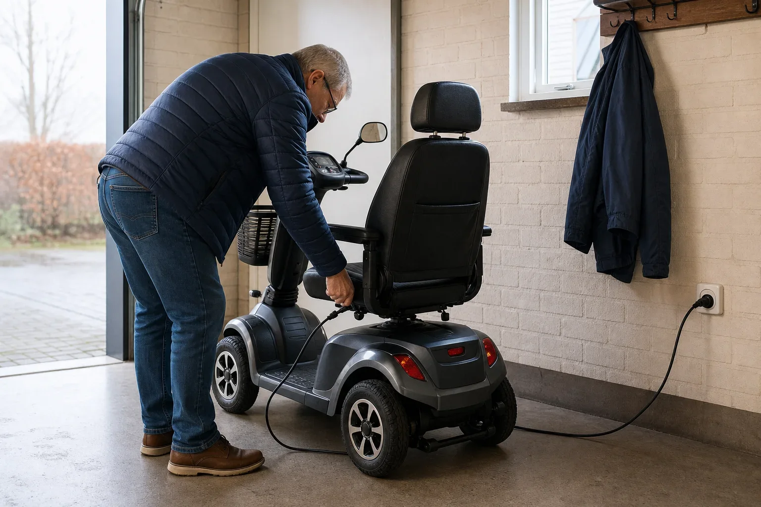 accu scootmobiel winter