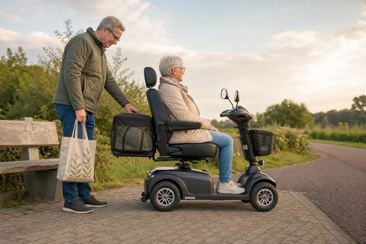 bagage scootmobiel meenemen