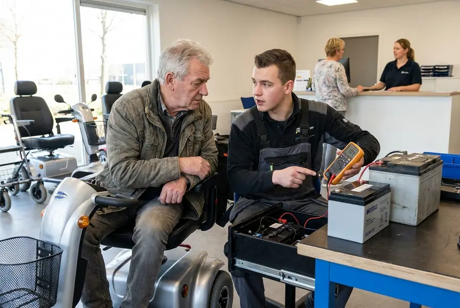 scootmobiel accu vervangen