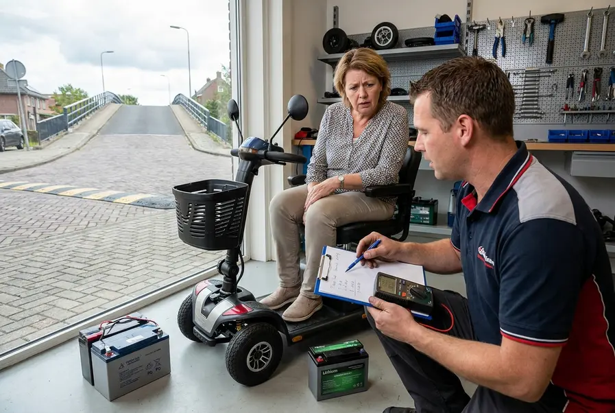 scootmobiel actieradius berekenen