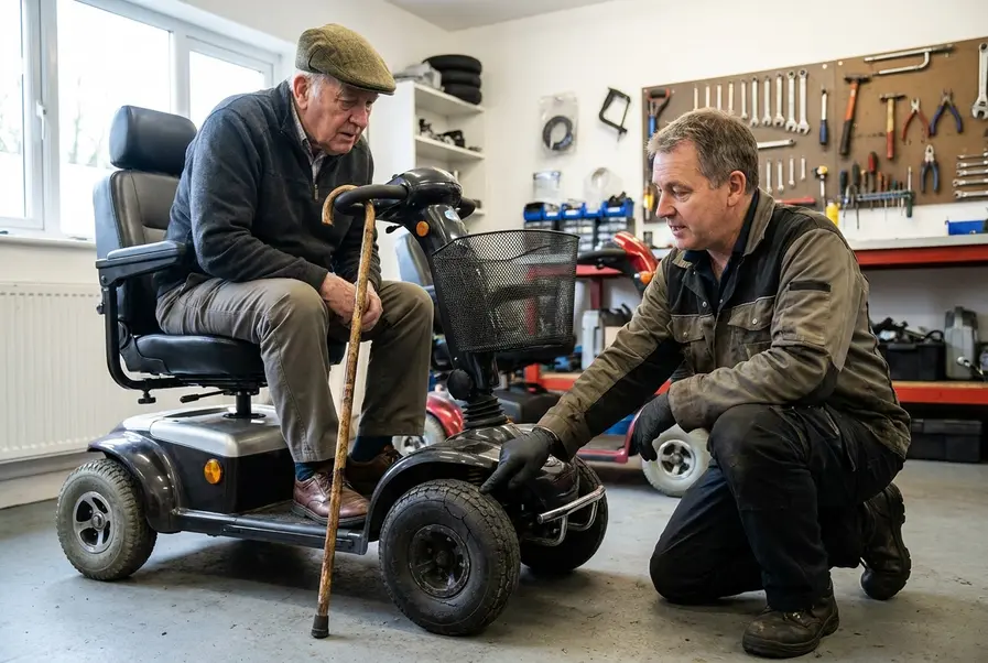 scootmobiel banden vervangen