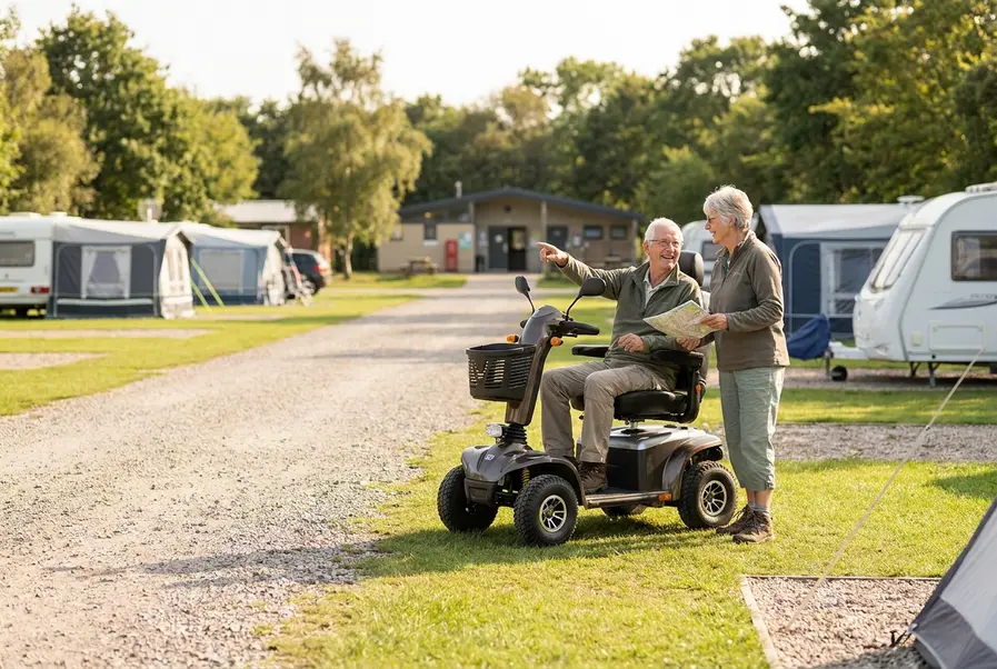 scootmobiel op camping