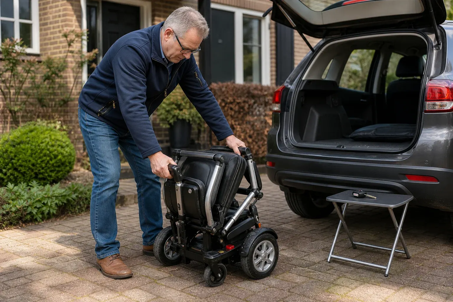 scootmobiel opvouwen uitleg